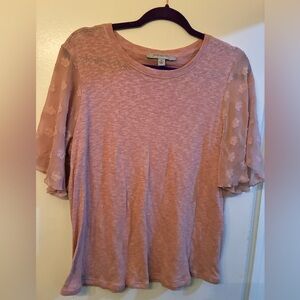 Marc New York sheer floral sleeves